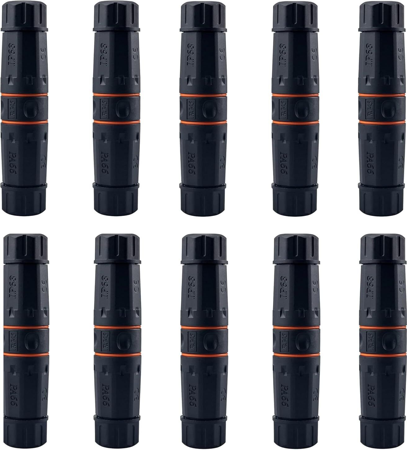 HANUTECH 10PCS PVC Shielded RJ45 LAN Cable JointerWaterproof Ethernet LAN Cable Connector Wired Ethernet Lan Adapter compatible with Windows-image-34