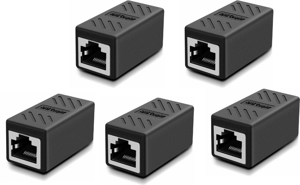 EXPERTRONICS Pack of 5 Shielded RJ45 Ethernet Cable LAN Jointer Adapter Plug for Cat6 Cat7 Lan Adapter-image-44