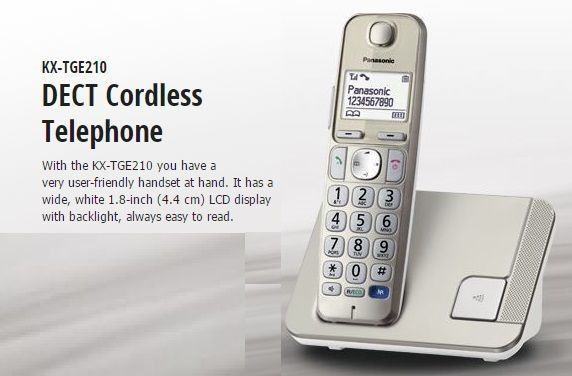 panasonic KX-TGE210 Cordless Landline Phone-picture-0