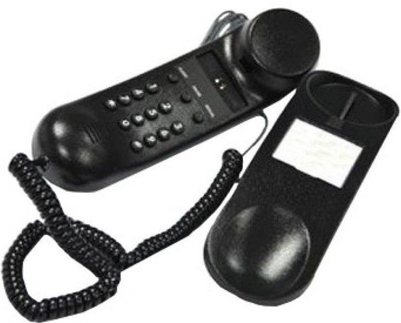 B-25 B Corded Landline Phone (Black) Corded Landline Phone with Answering Machine