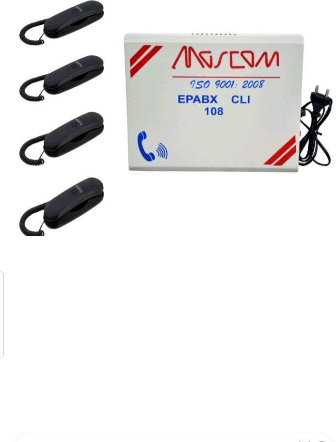 108 INTERCOM SYSTEM WITH FOUR HANDY PHONE Corded & Cordless Landline Phone-image-8