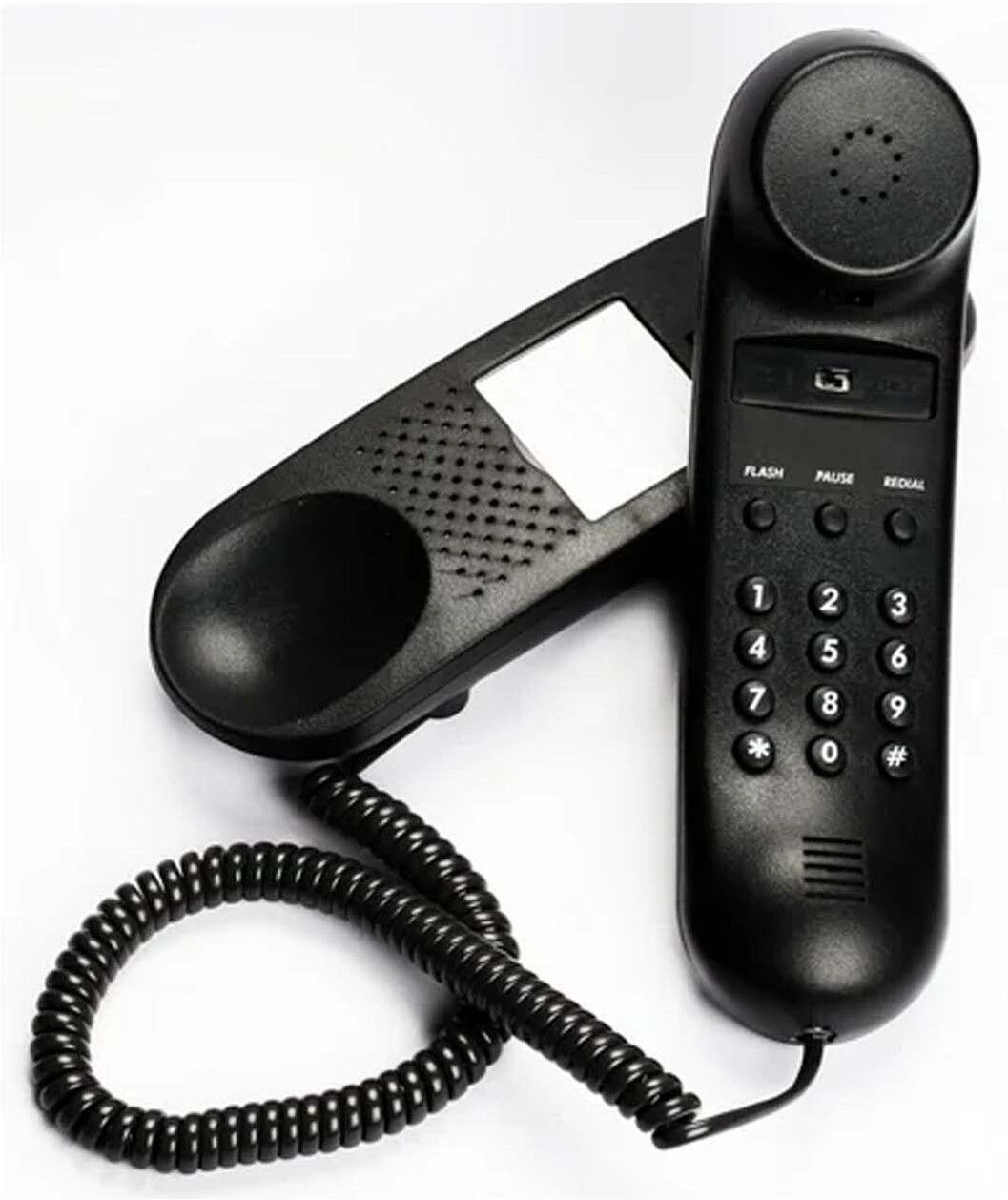 B25 Telephone Numeric Keypad, Flash & Pause Function Compact Single-Line Corded Landline Phone with Answering Machine-image-1