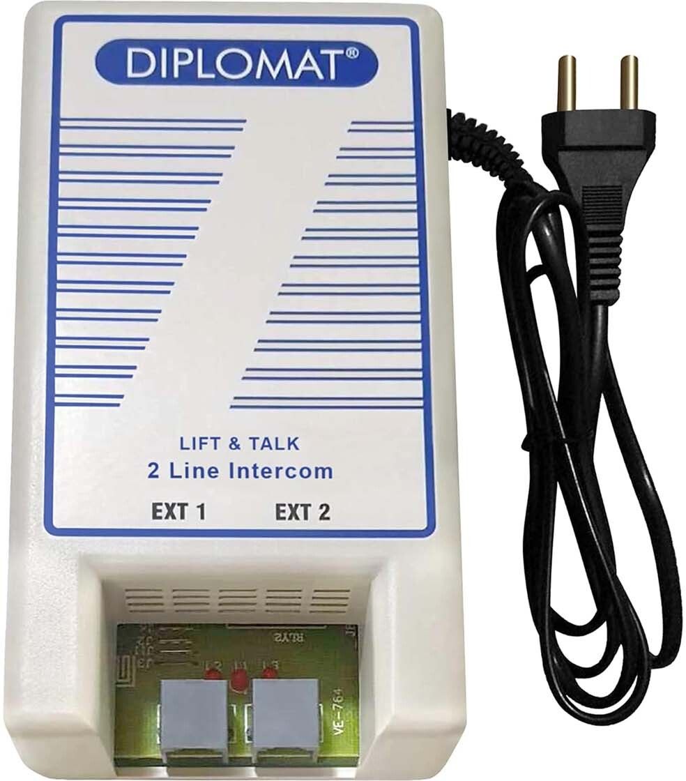 Diplomat 2 Line Intercom System for Home & Office Communication Compatible with Corded Landline Phone-image-1