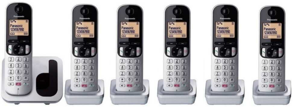 panasonic Wireless Intercom 6 Line with Speaker Phone & Caller ID Cordless Landline Phone image 1