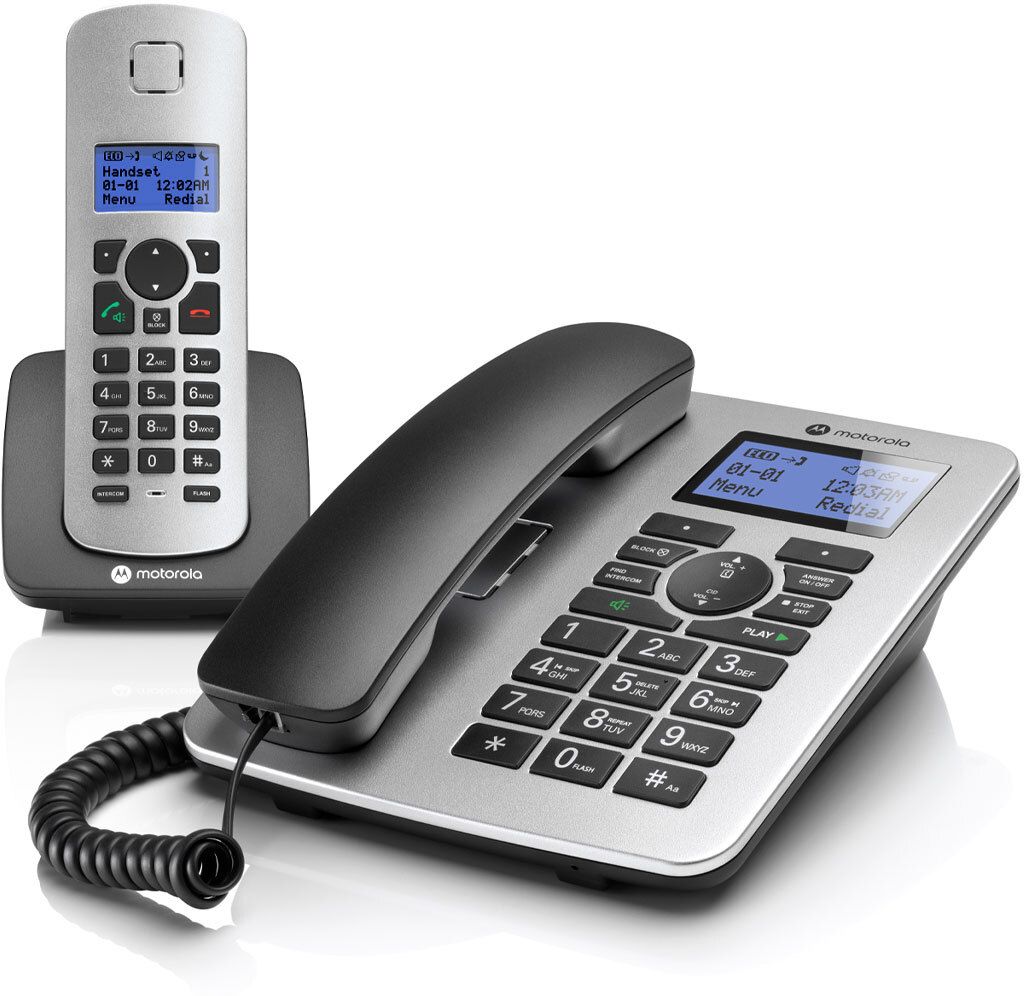 motorola C4201 With Caller Id Answering System 1 Handsets Corded & Cordless Landline Corded & Cordless Landline Phone with Answering Machine-picture-26