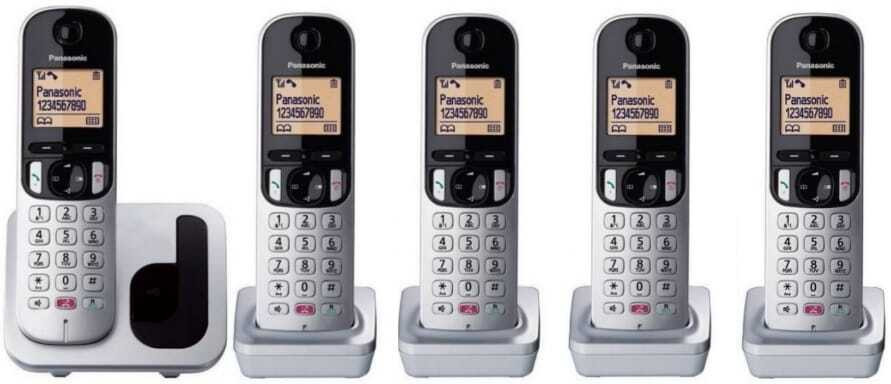 panasonic Wireless Intercom 5 Line with Speaker Phone & Caller ID Cordless Landline Phone image 1