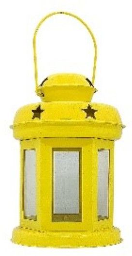 extreme karigari Festive Celebration Hanging cum Standing Star Lantern Yellow Iron Hanging Lantern-picture-24