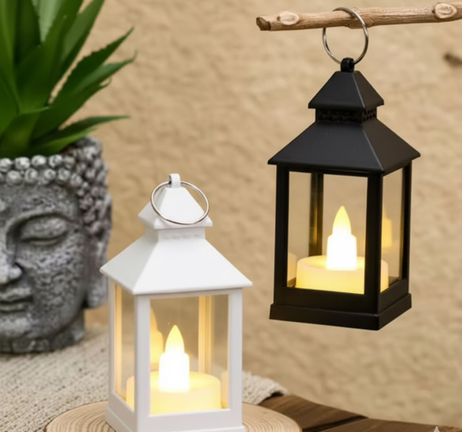 adorazone Yellow Plastic Hanging Lantern-picture-1