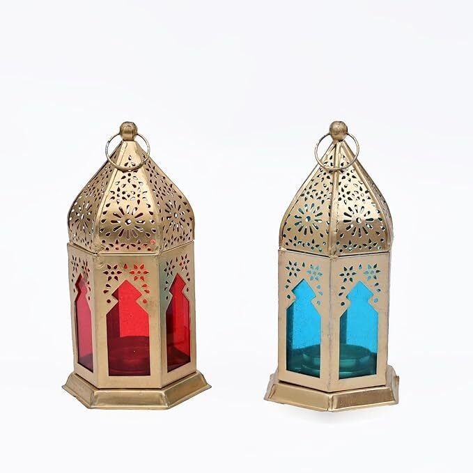 expert gifting Red, Blue Metal Hanging Lantern-picture-23