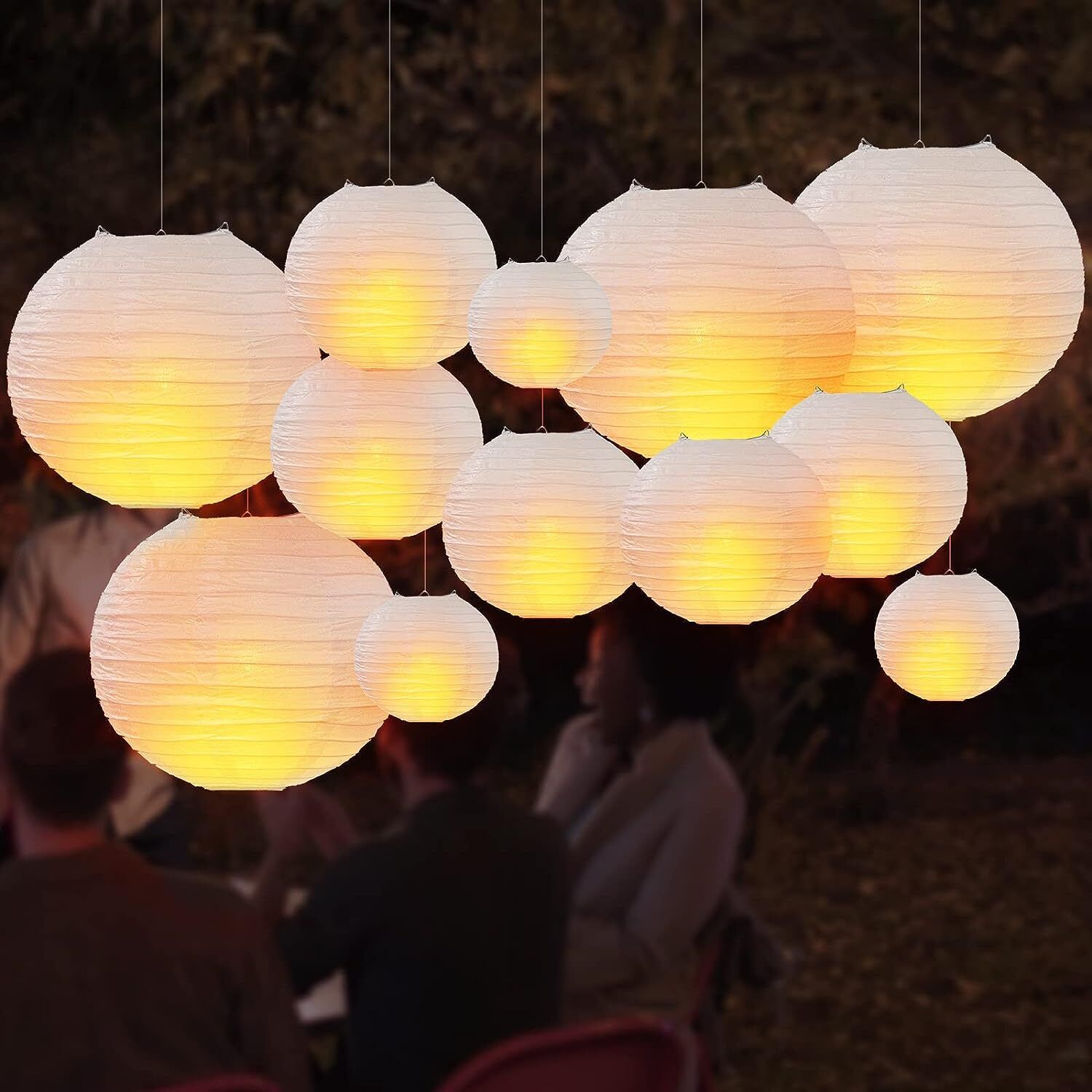 orama Paper Lanterns Chinese Round Paper Hanging Decorations OP105 Yellow Paper Hanging Lantern-picture-41