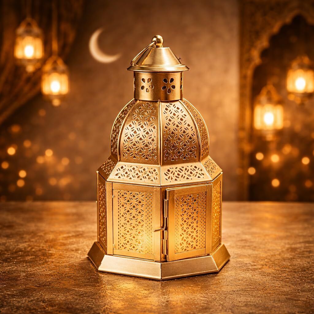 agaas enterprises Gold Iron Table Lantern-picture-30