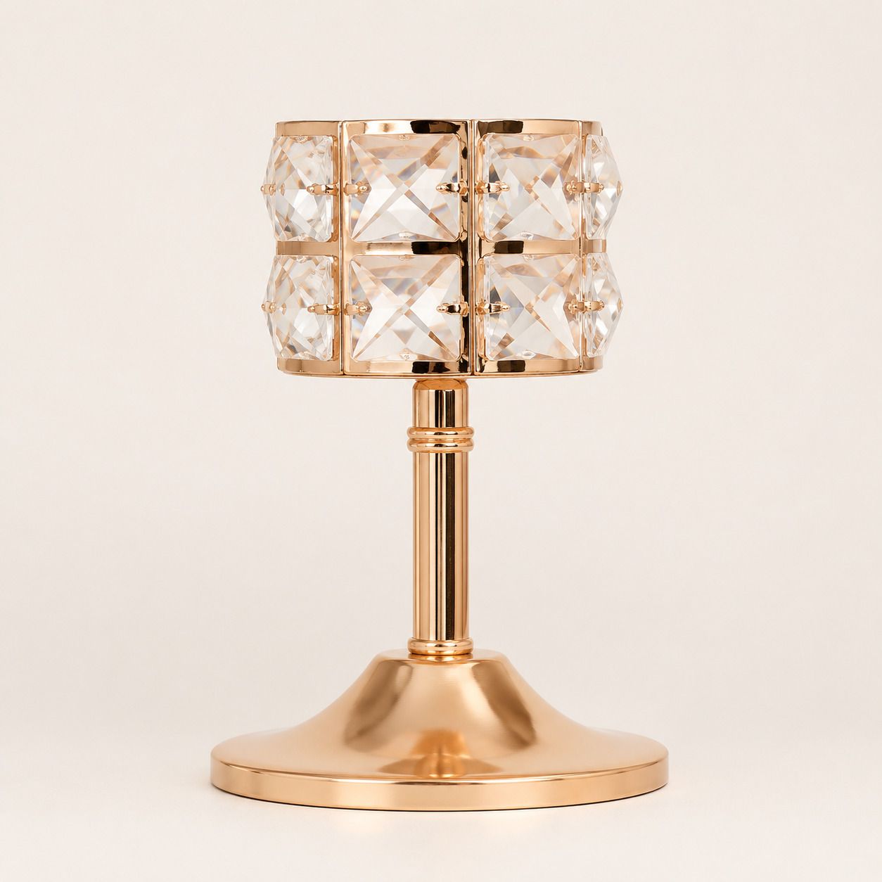 Gold, Yellow Glass, Copper Table Lantern-image-30