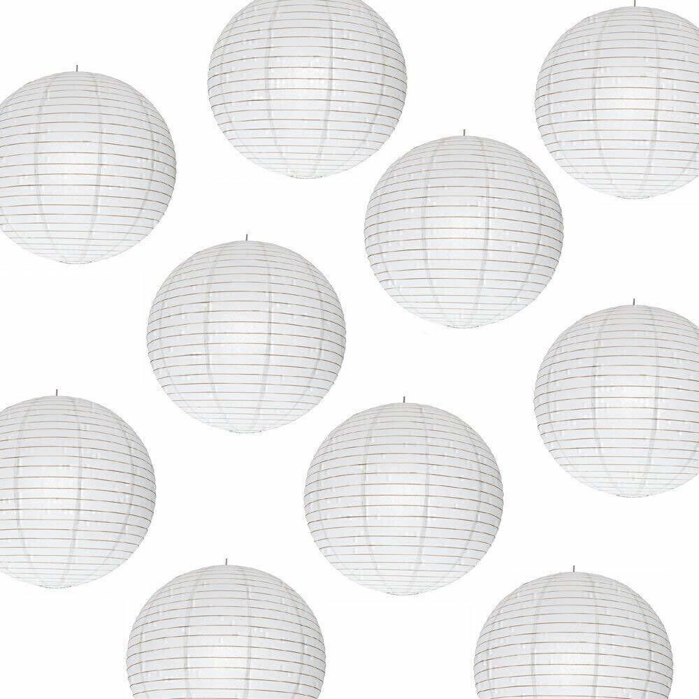 shuang you Paper Lantern (12 inch, White) White Paper Hanging Lantern-picture-24