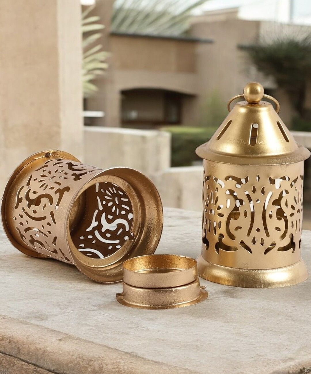 Gold Iron Table Lantern-image-31