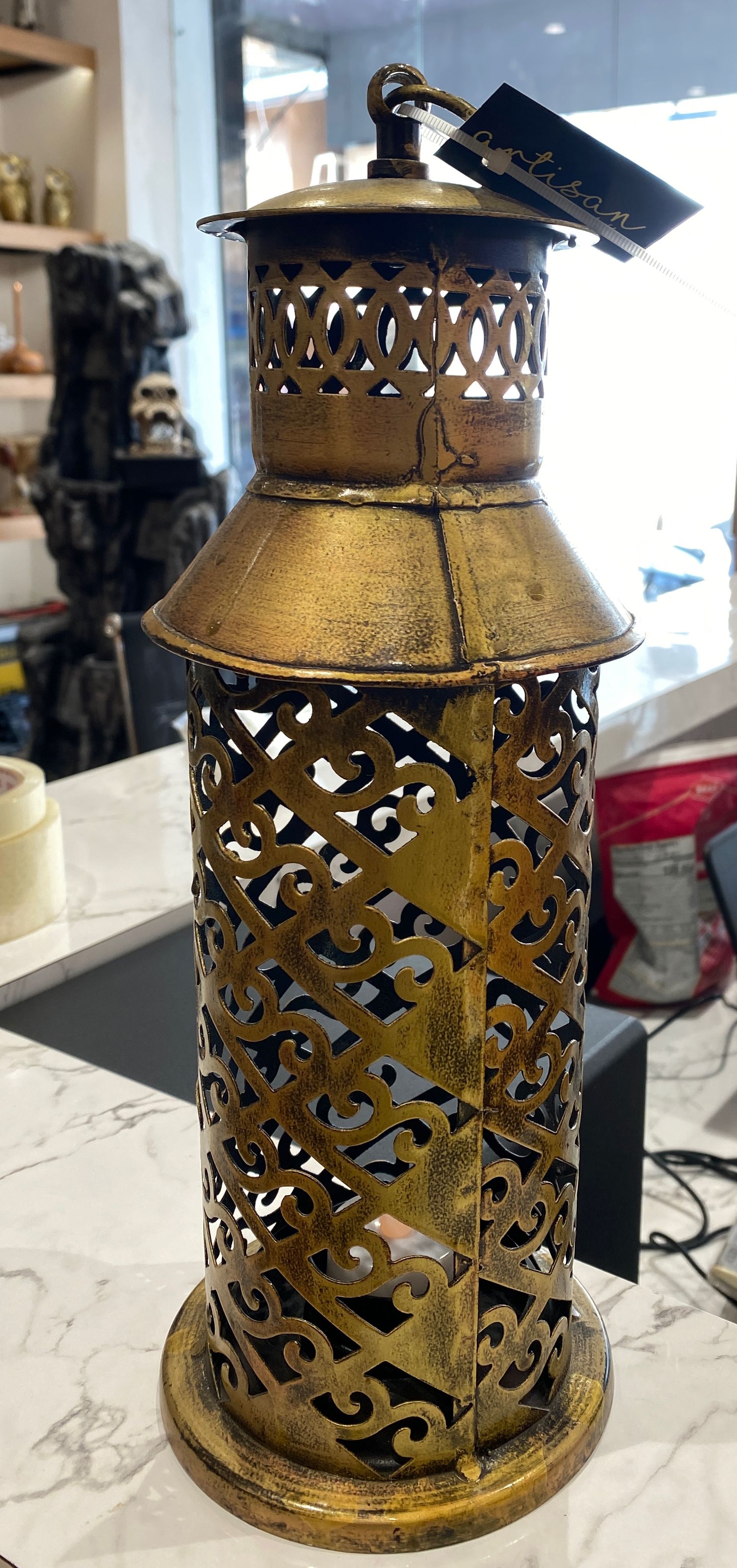 daksh enterprises Gold, Silver Metal Hanging Lantern-picture-37