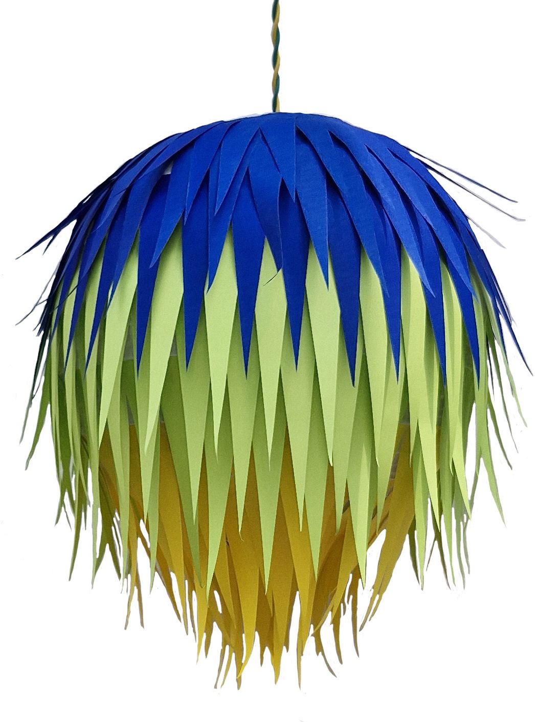 Designers Collection Paper Lanterns Blue, Green, Yellow Paper Hanging Lantern-image-33
