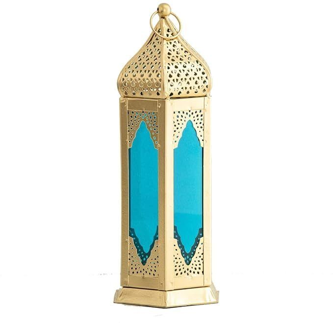 winscrafts Morrocan Blue Iron Table Lantern-picture-17