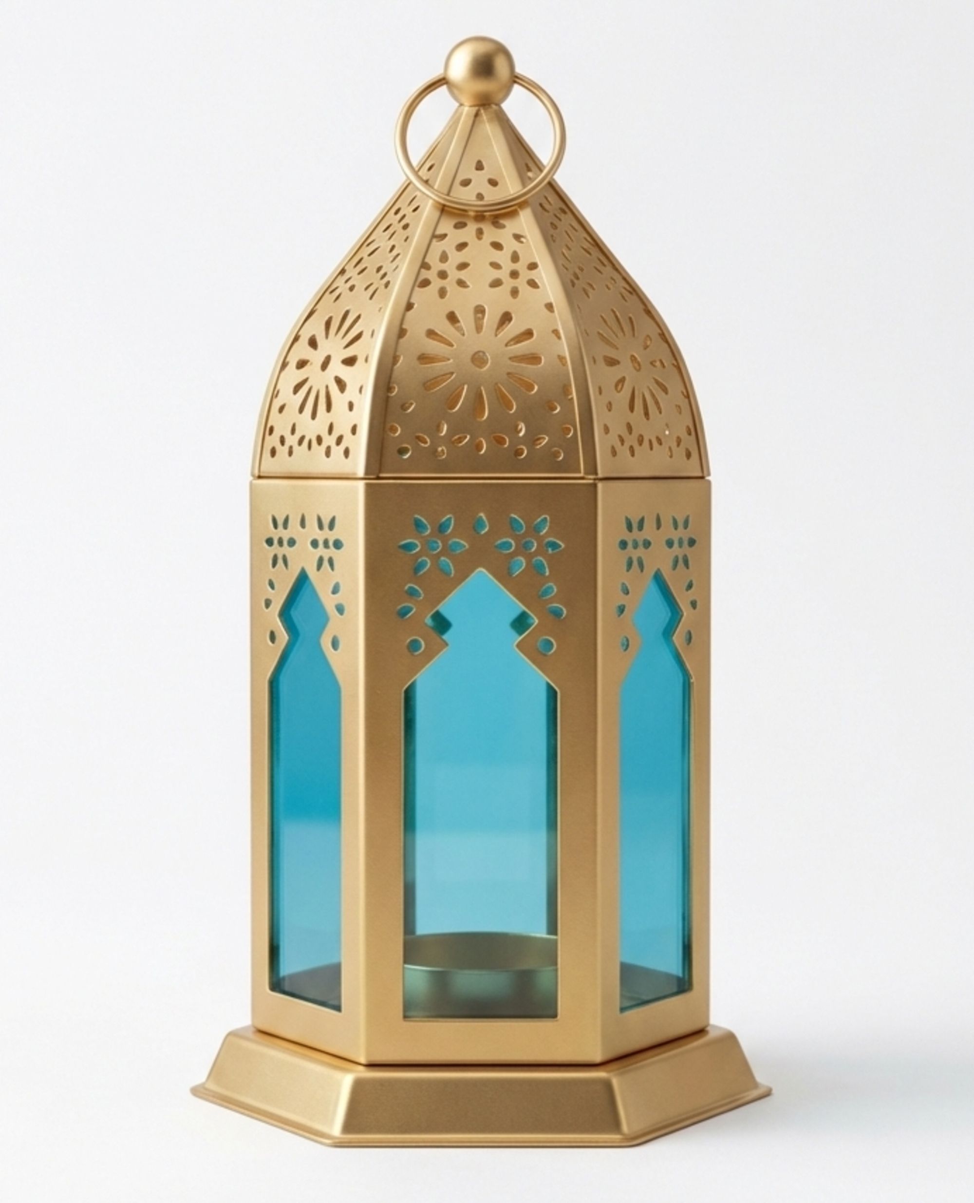 ayera design ML-BL-17 Blue, Gold Iron Hanging Lantern-picture-32