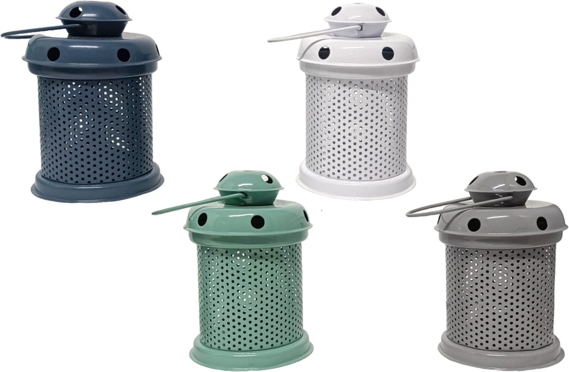extreme karigari Decorative Hanging Cum Table Lantern Pack of 4 White, Green, Blue, Grey Iron Hanging Lantern-picture-34