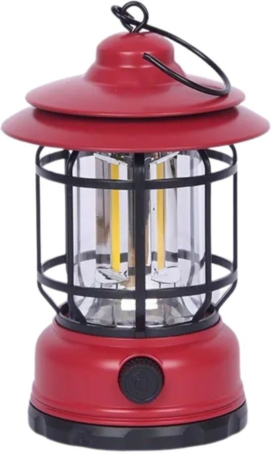 L-27(CAMPING LED LIGHT LAMP)Adjustable Brightness Lantern,Table/ Hanging Lantern Red Plastic Hanging Lantern