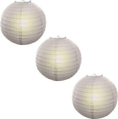 shuang you Paper Hanging Lantern Ball Lamp Shade, 12-inch (White, Pack of 10) White Paper Hanging Lantern White Paper Hanging Lantern-picture-28