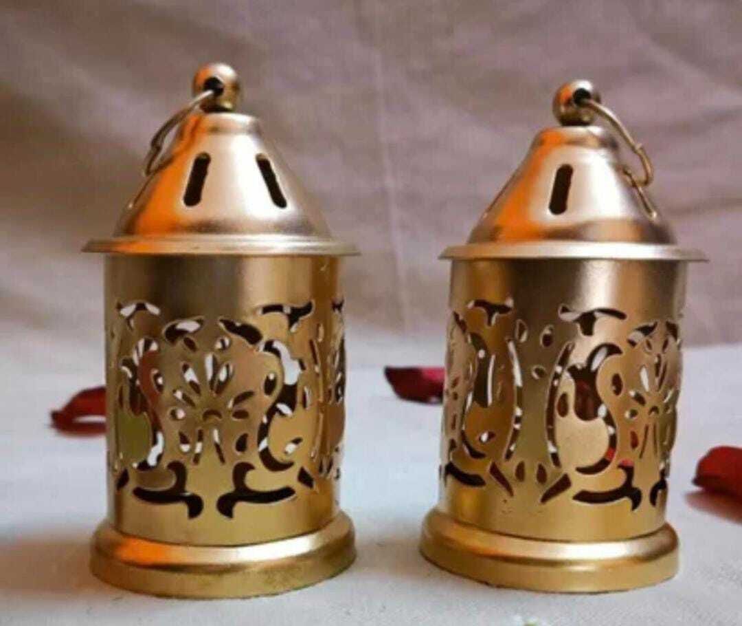 creative home decor Gold Iron Table Lantern-picture-36
