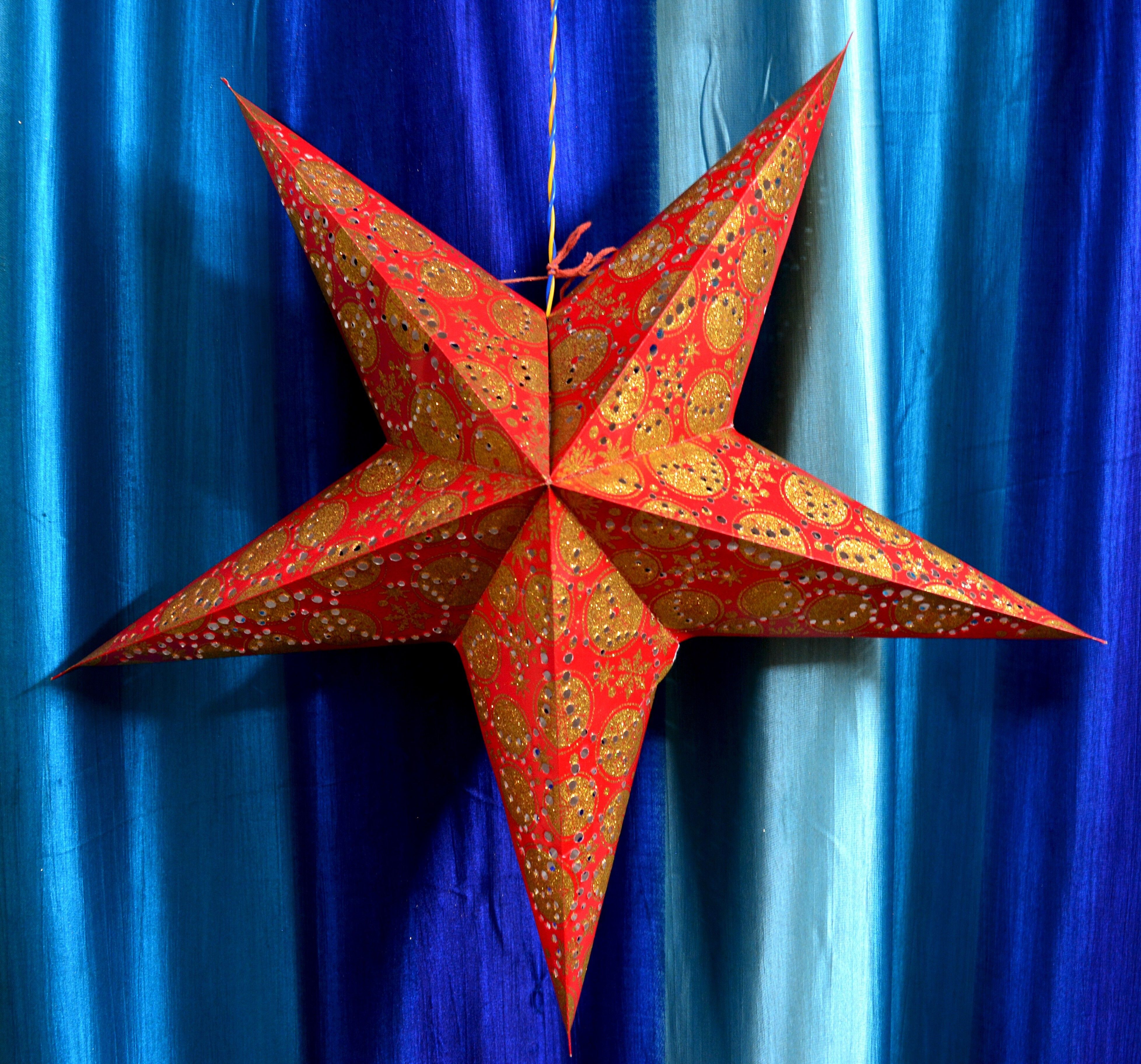 veandyou Paper Star Hanging Lantern_White_AZ57pack of 1 Red Paper Hanging Lantern-picture-32
