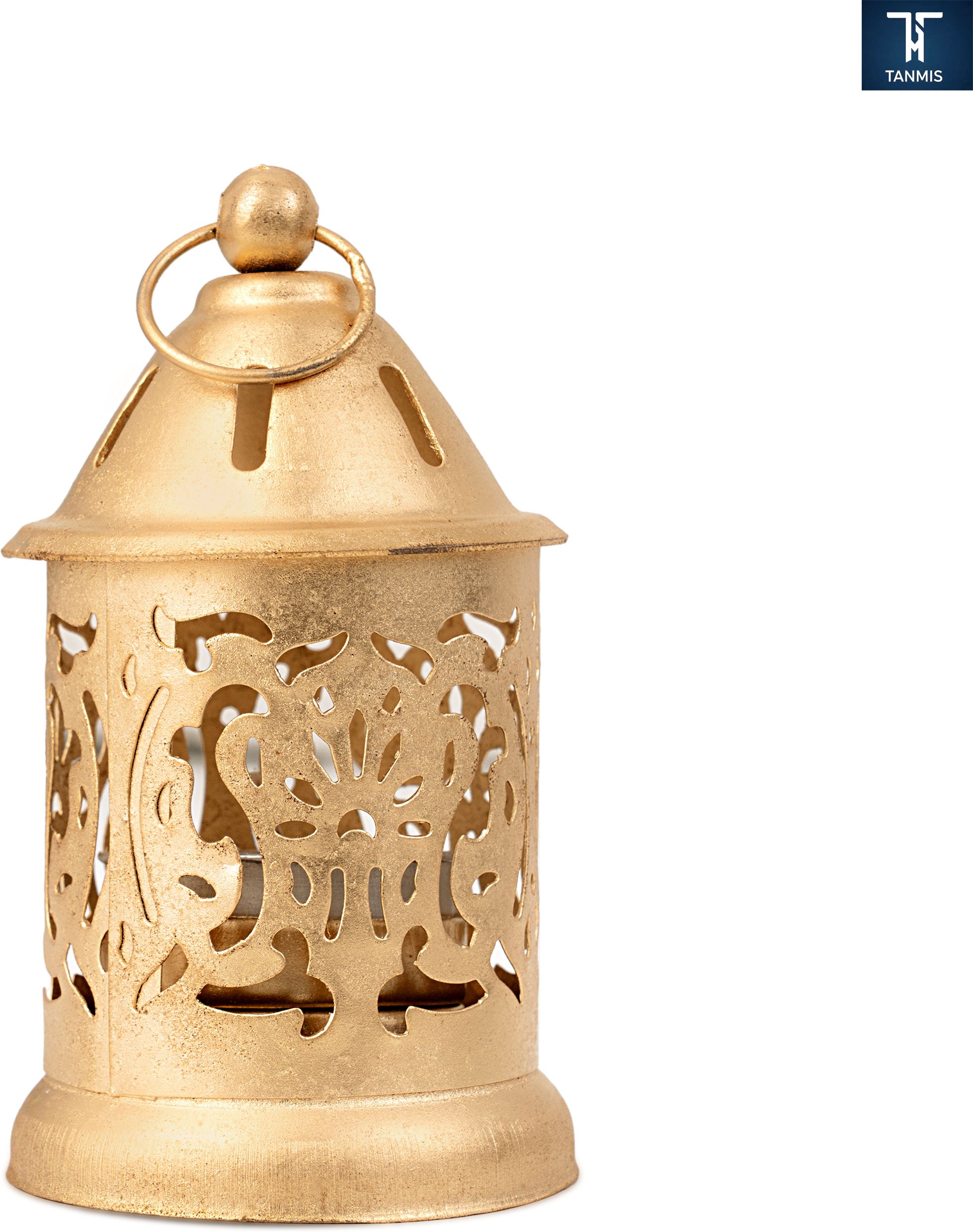Tanmis Decorative|with brass coating| Gold Iron Hanging Lantern-picture-24