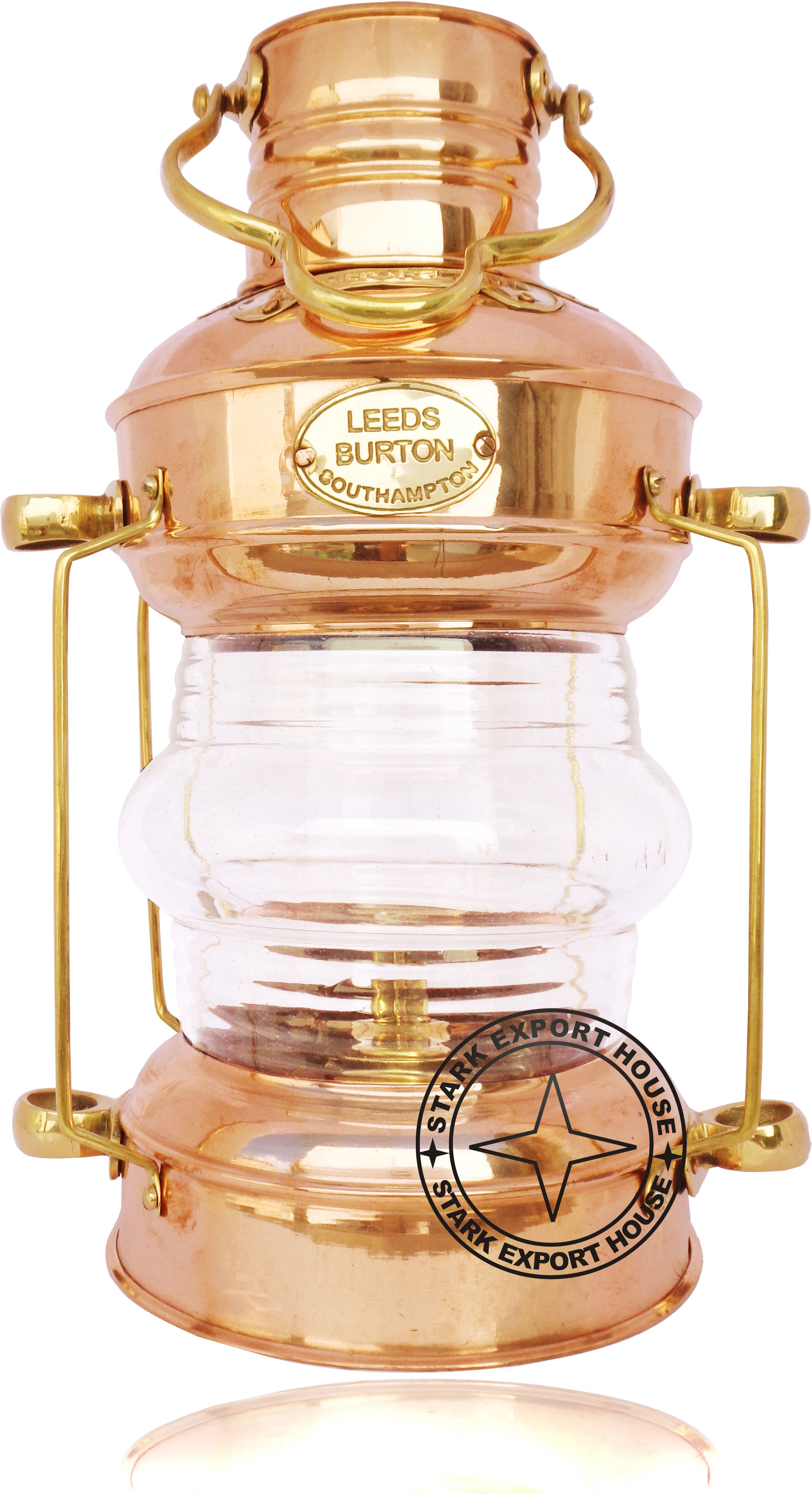 Copper Table Lantern Glass Oil Lamp 14 Inch Best Gift Gold Copper, Glass Table Lantern-image-17