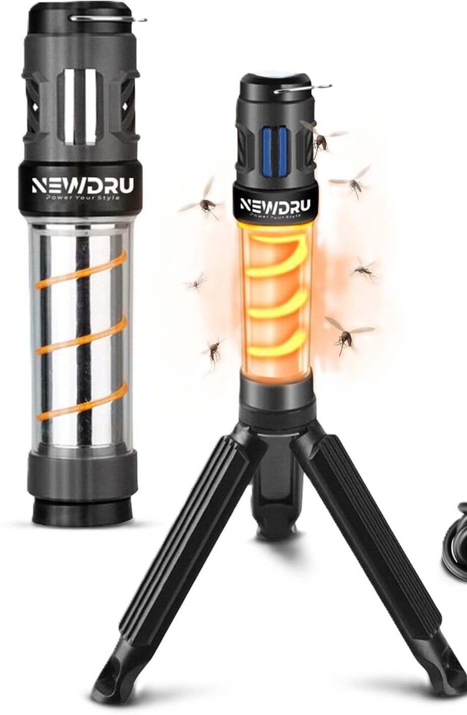 newdru MosqGuard Pro 3-in-1 Camping Light | Mosquito & USB Black Polypropylene Table Lantern-picture-12