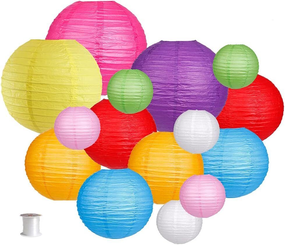 orama Paper Hanging Lantern Rice Paper Ball Lamp Decoration for Party OP211 Multicolor Paper Hanging Lantern-picture-26