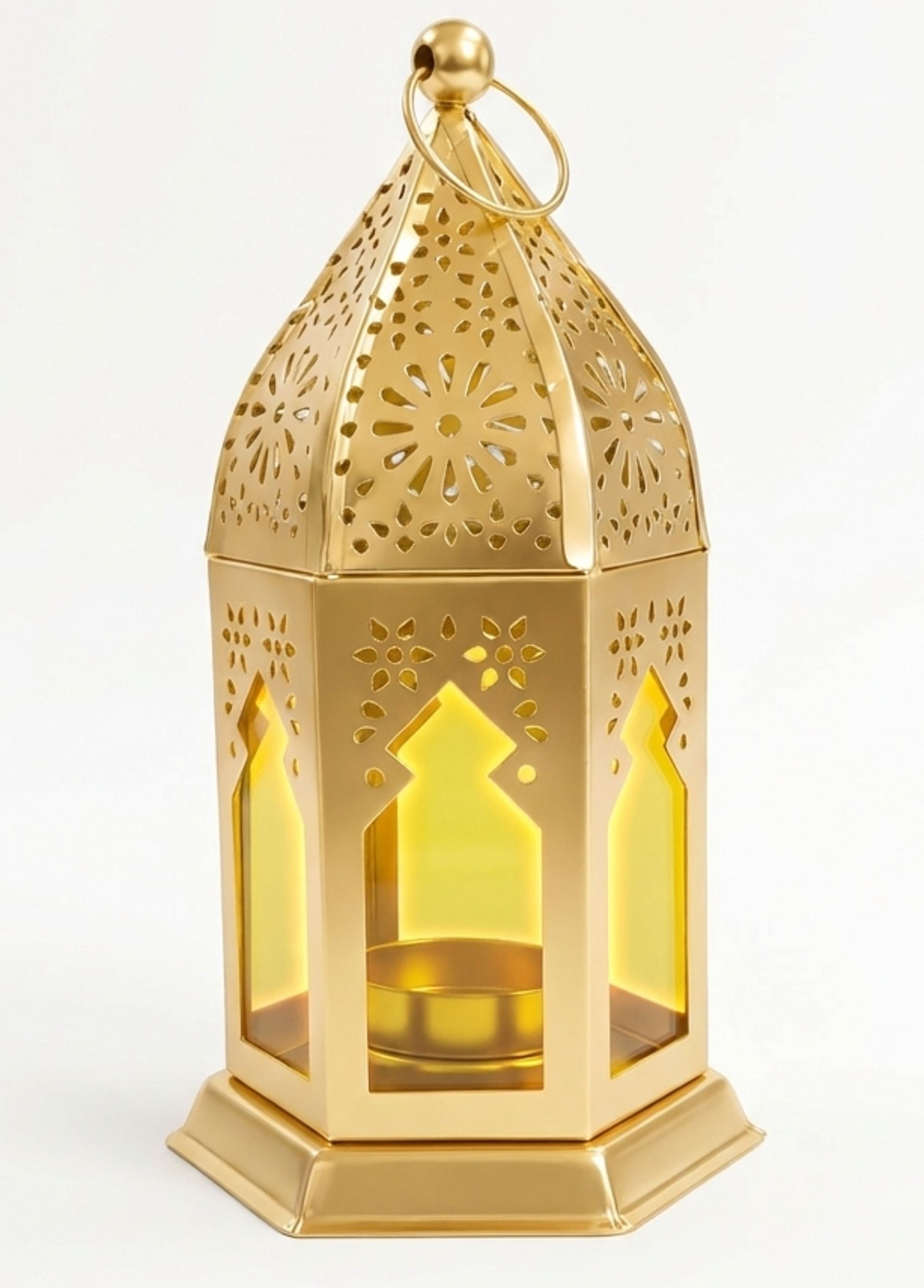 ML-YE-17 Yellow, Gold Iron Hanging Lantern