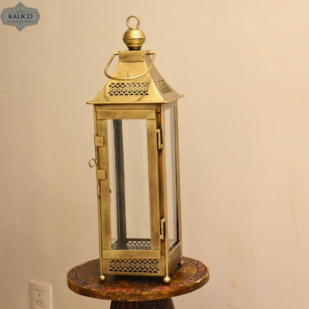 Gold Metal, Brass Hanging Lantern-image-29
