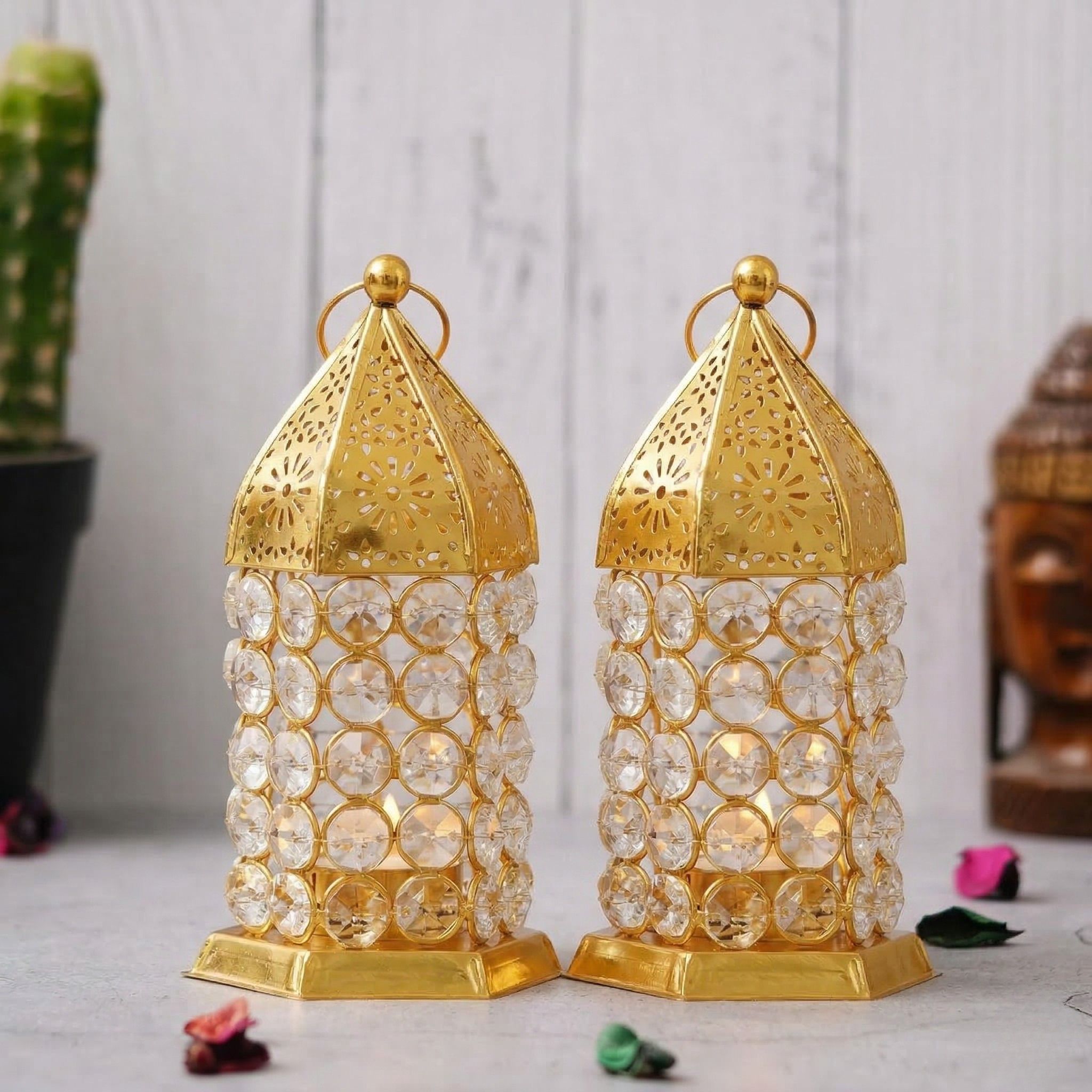 Gold Iron Hanging Lantern-image-14