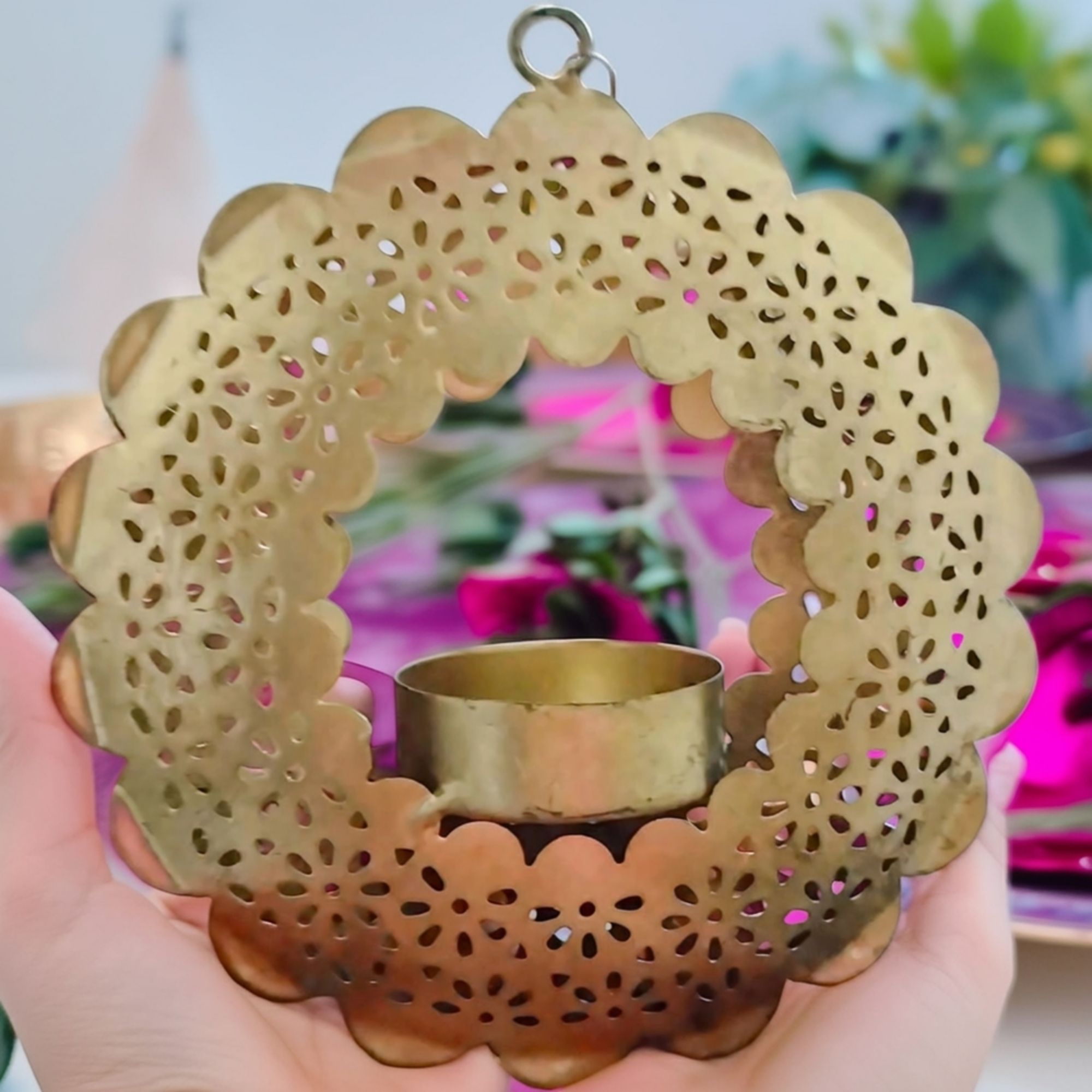 ambaattire Gold Gold Plated Hanging Lantern-picture-14