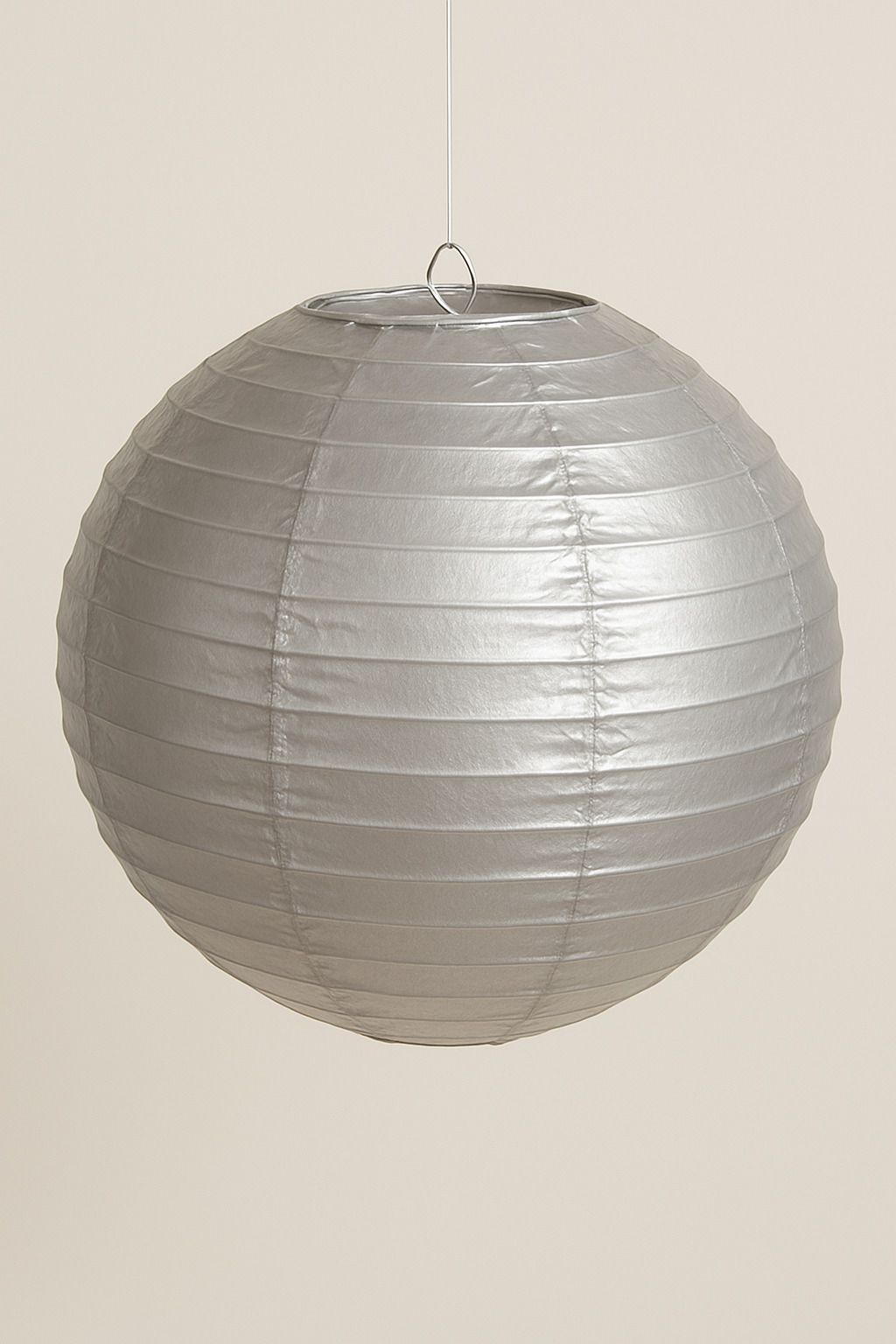 decorgram 12 inch Round Chinese Paper Lanterns Silver Paper Hanging Lantern-picture-25