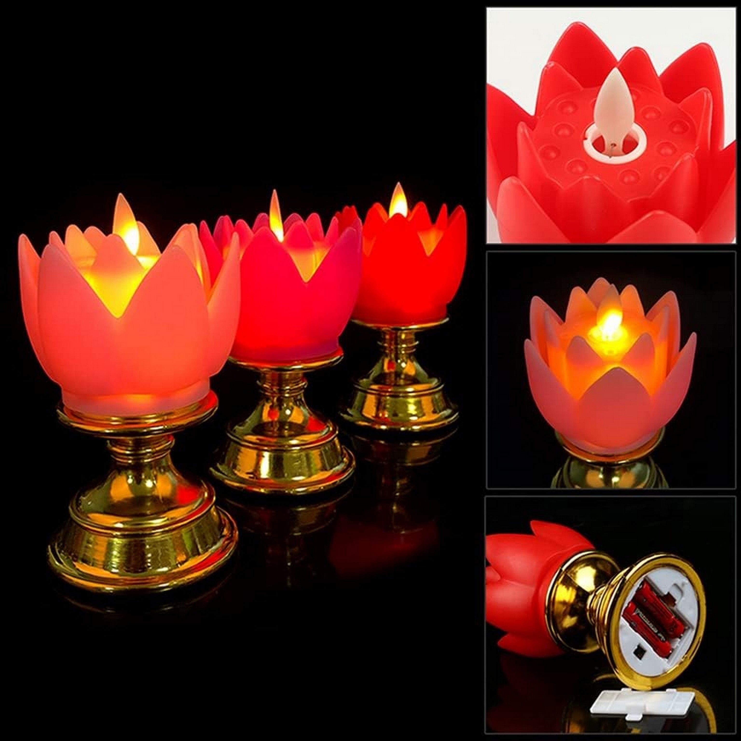 infispace Pack Of 3 Lanterns for Hanging & Table Top ( Home, Office, Restaurant & Hotel Us Red Plastic Table Lantern-picture-19