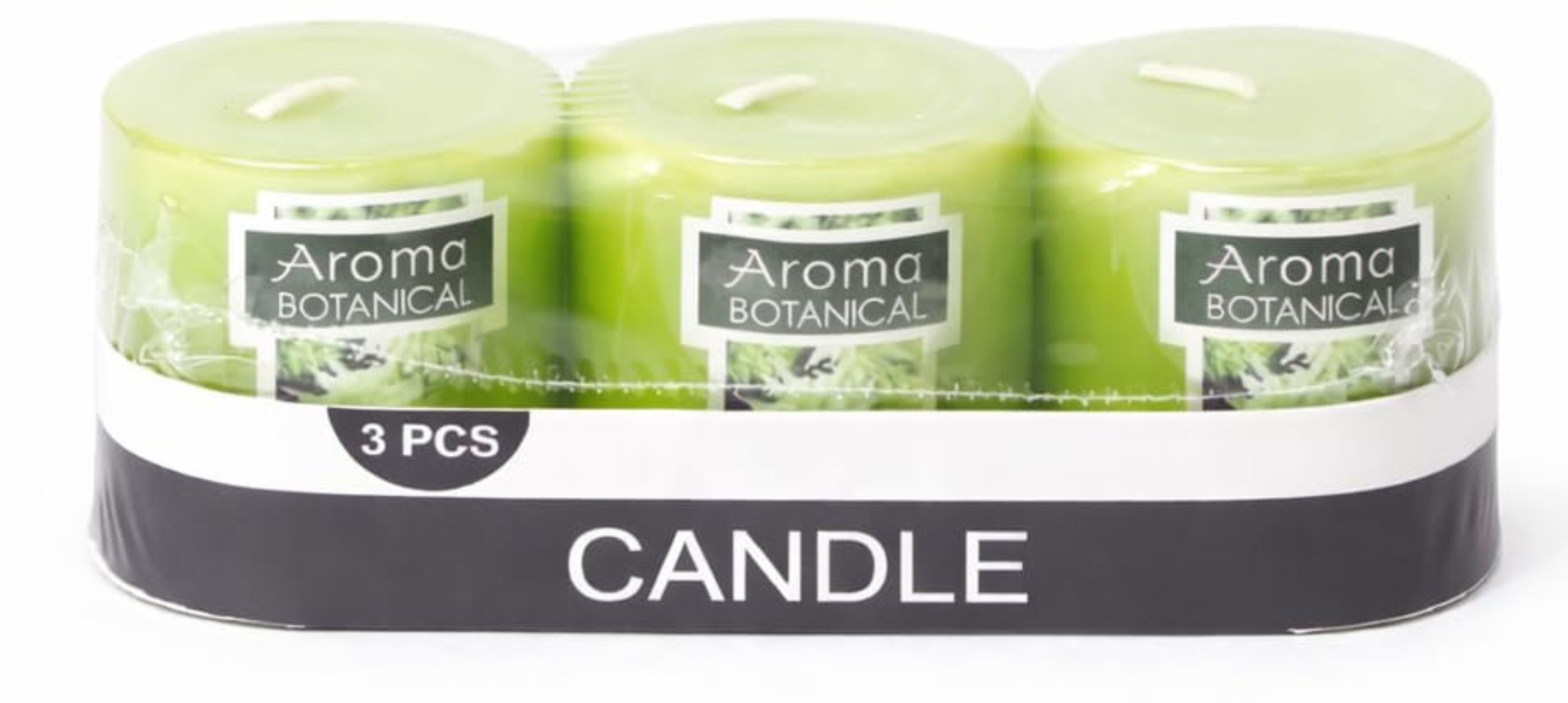 BLOOMING FLORET Lime Basil & Citrus Scented Pillar Candles | Set of 2 Green Glass Table Lantern-image-43