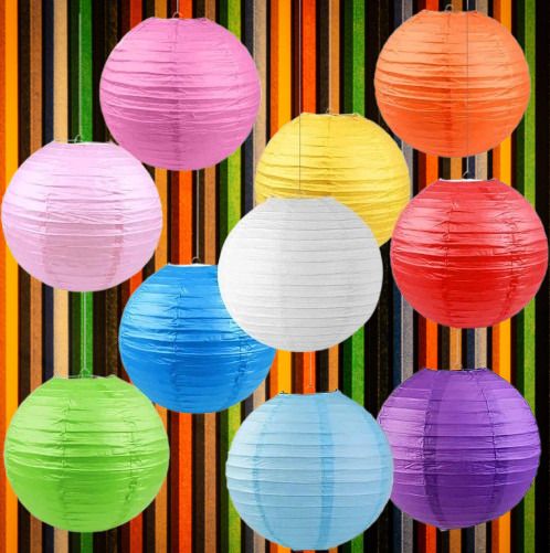 JHEEL Paper Ball Round Hanging Ball Paper Hanging Lantern Paper Lamp Multicolor Paper Hanging Lantern-image-38