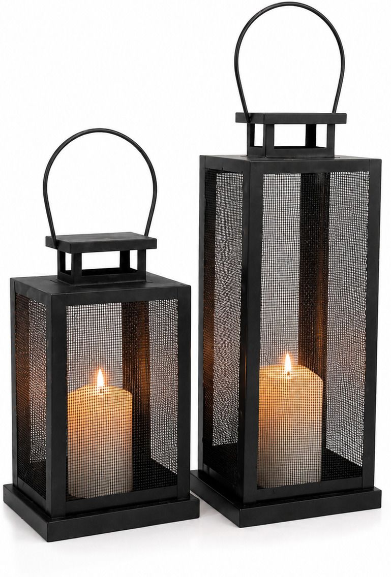 musa handicrafts Black Metal Table Lantern-picture-21