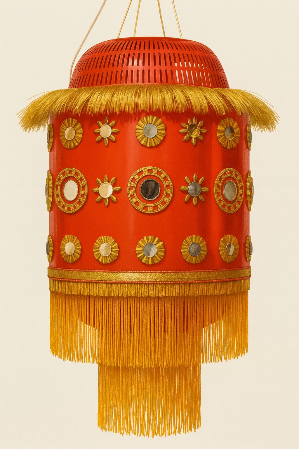 Red Plastic Hanging Lantern-image-5