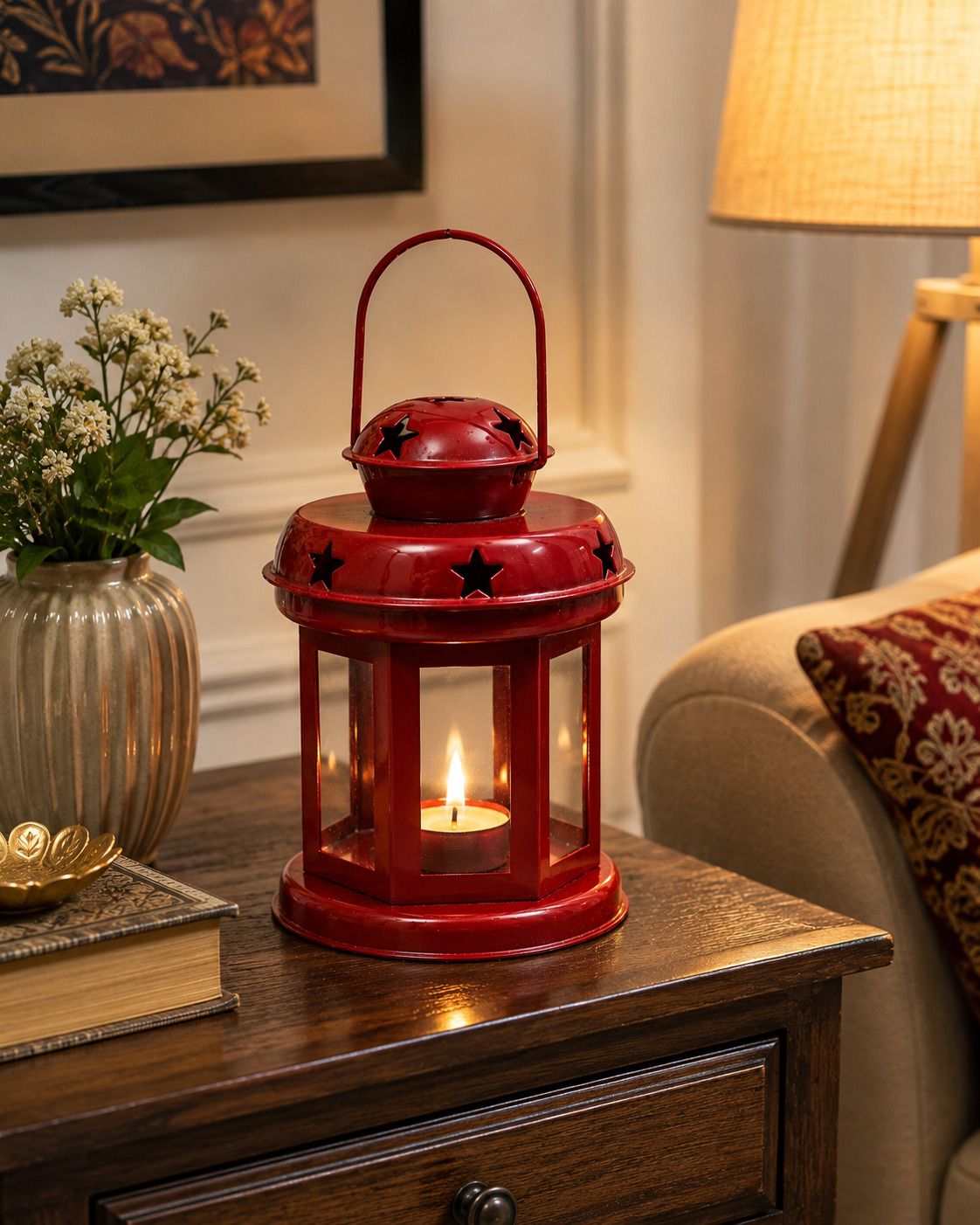maist MA-009 Red Iron Table Lantern-picture-24