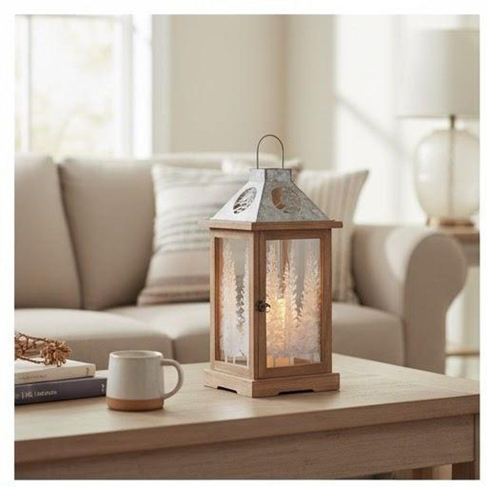 desihandicraft Embellish your home with this stunning Open Wooden Lantern. Brown Wooden Hanging Lantern-picture-17