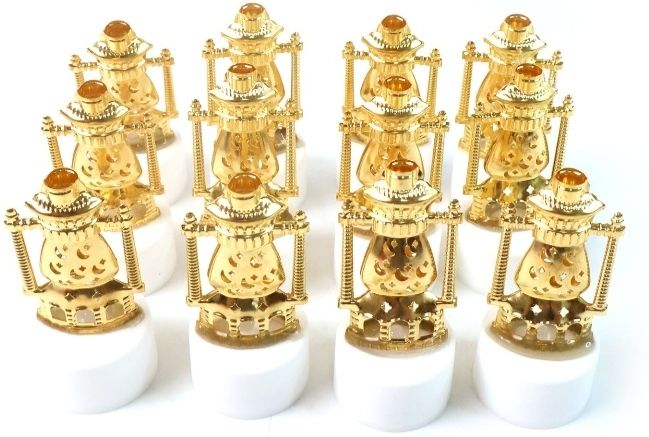 gargify Decorative LED Lantern Set (Pack of 11) Gold Plastic Table Lantern-picture-13