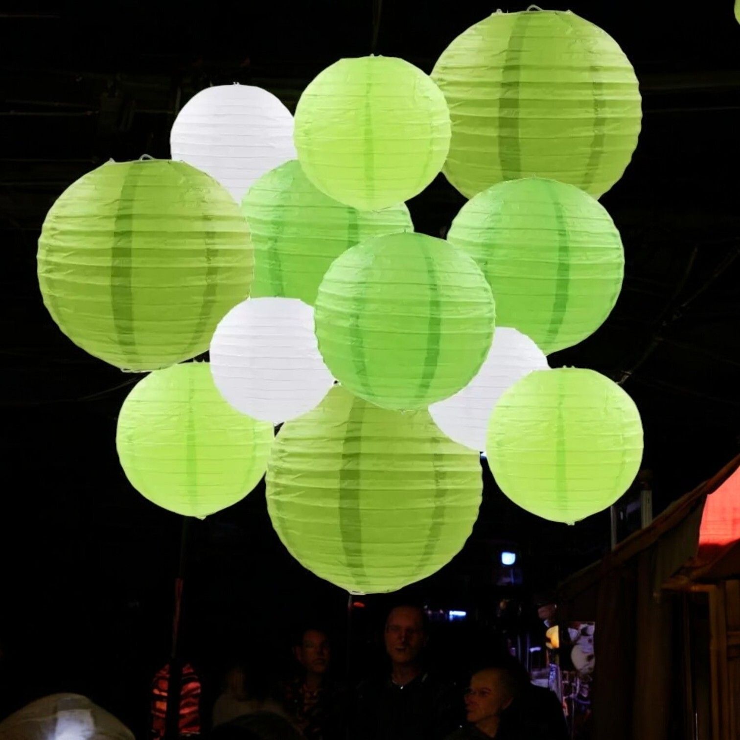 orama Green, White Paper Hanging Lantern-picture-27