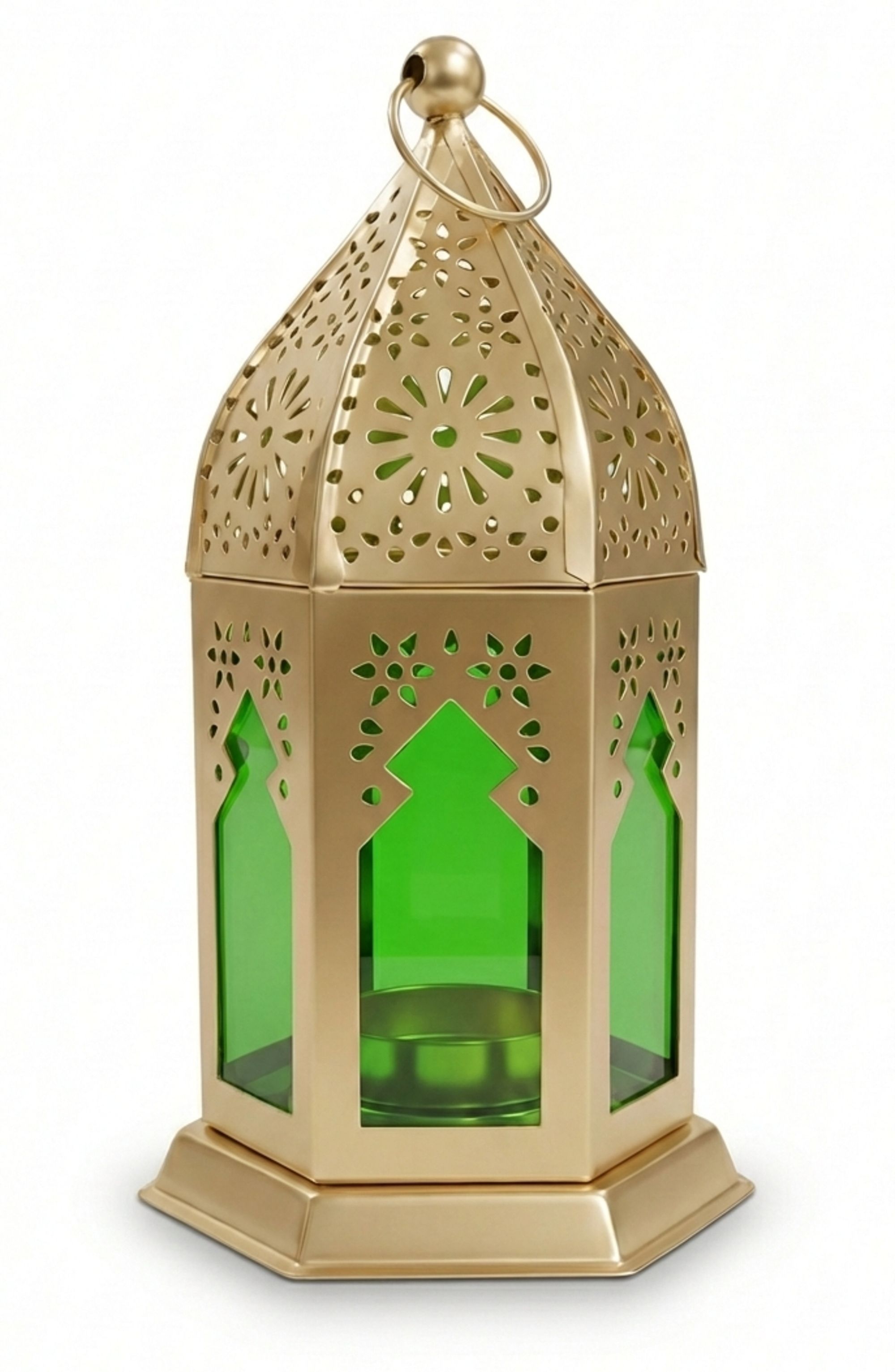 ayera design ML-GR-17 Green, Gold Iron Hanging Lantern-picture-42