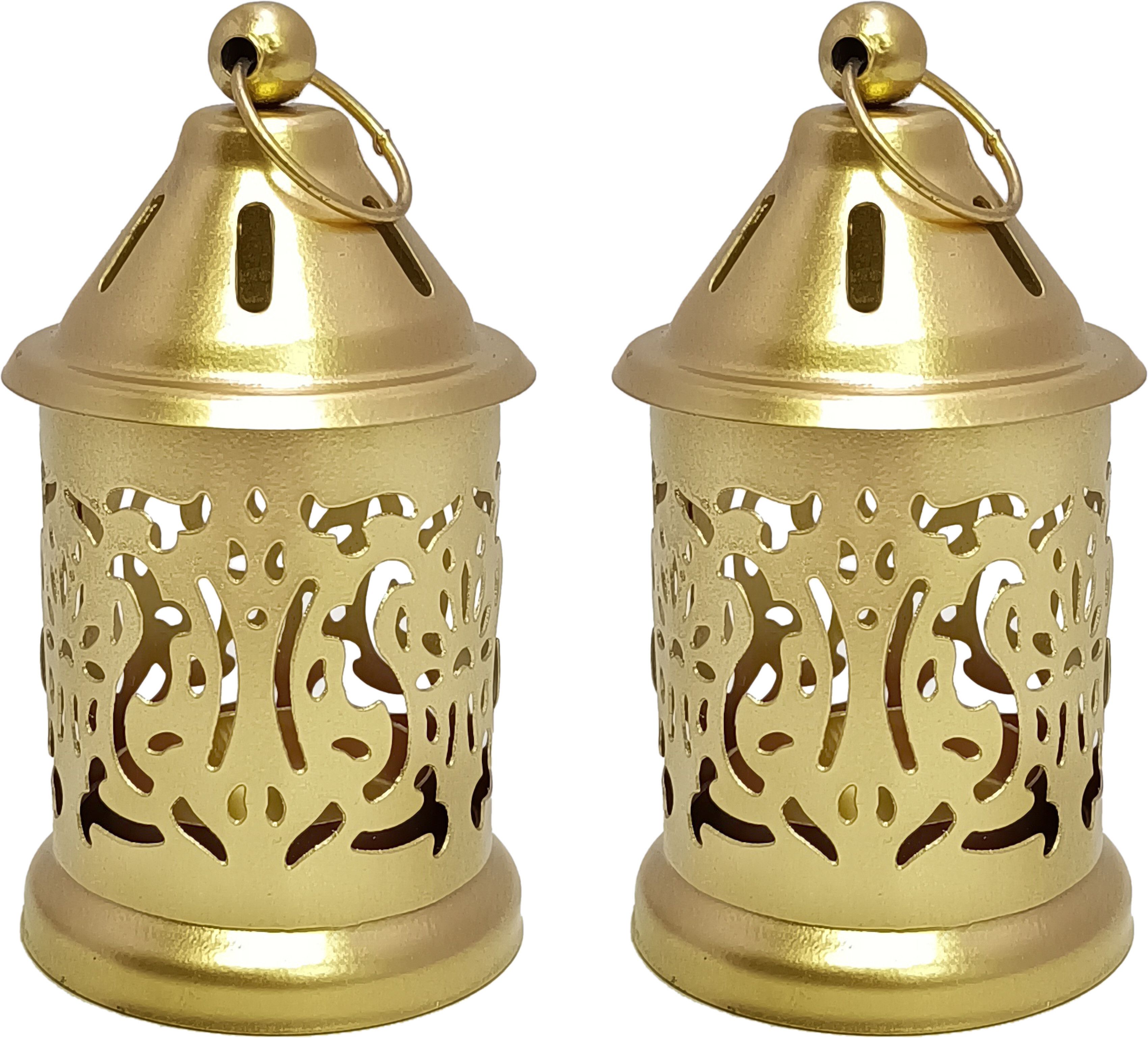 extreme karigari Decorative Mini Lantern for Home and Festival Decoration Gold Iron Table Lantern-picture-23