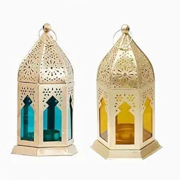 winscrafts Morrocan Blue, Yellow Iron Table Lantern-picture-24