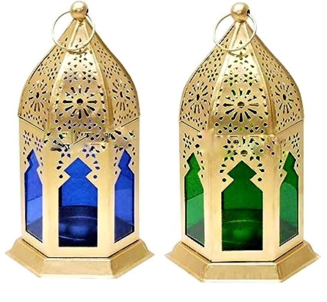 aarcglass Blue, Green Iron Hanging Lantern-picture-21