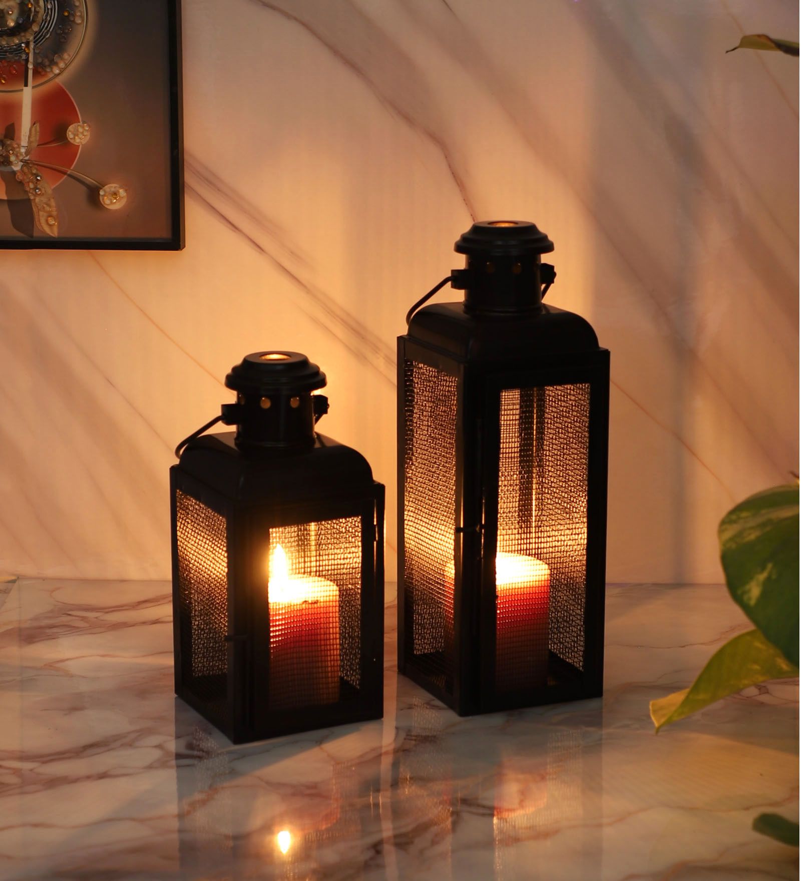urban hamlet Black Iron Table Lantern-picture-44